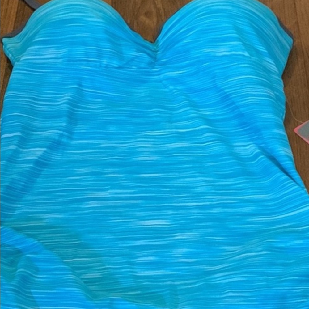 FREE COUNTRY Tankini & Shorts - Teal & Gray - New W/Tags